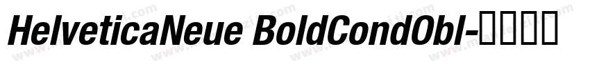 HelveticaNeue BoldCondObl字体转换